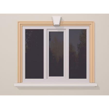 Ancadrament Fereastra pentru Exterior din Polistiren Expandat Laminat cu Rasina FP116, H 120 x L 40 mm, lungime 2m [4]