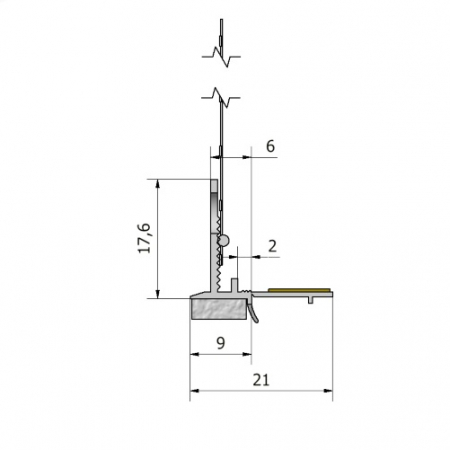 Element de Legătură Uși și Ferestre Anputzleiste UL RAL8024 2.4m [1]