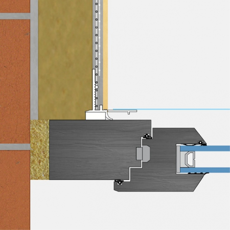 Element de Legătură Uși și Ferestre Anputzleiste UL RAL8024 2.4m [2]