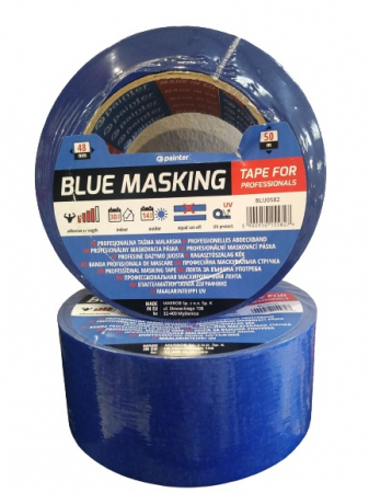 Mascare - Bandă de Protecție și Mascare la interior și Exterior Albastră 48mm x 50m