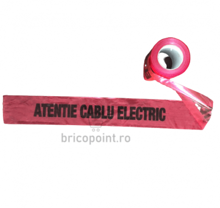 Banda de Semnalizare Rosie - Atentie Cablu Electric, 200m/rola [0]