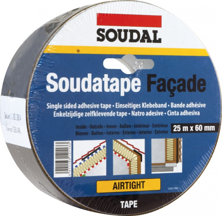 Fațade Ventilate - Bandă Etanșare Universală Bariere Vapori Soudatape Facade 60mm 25m/rola