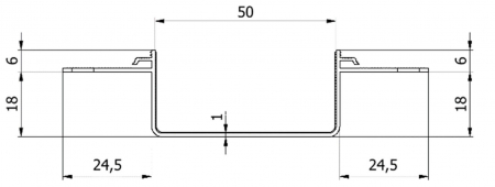 Bossenprofil Profil Nut pentru Realizare de Bosaje pe Fațadă 50mm x 2.5m [2]