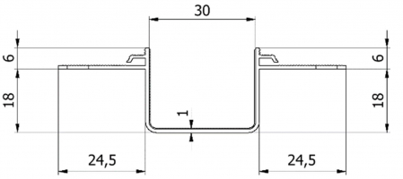 Bossenprofil Profil Nut pentru Realizare de Bosaje pe Fațadă 30mm x 2.5m [2]