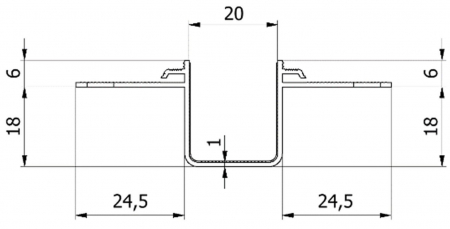 Bossenprofil Profil Nut pentru Realizare de Bosaje pe Fațadă 20mm x 2.5m [1]