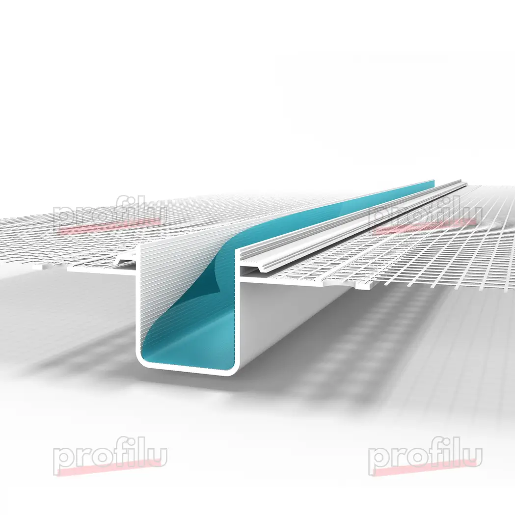 Profile Rost Dilatație - Bossenprofil Profil Nut cu Plasă pentru Realizare de Bosaje pe Fațadă 20mm x 2.5m