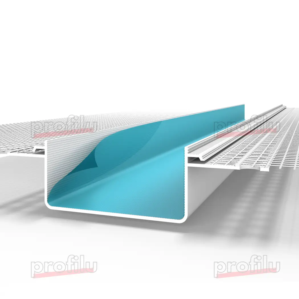 Profile Rost Dilatație - Bossenprofil Profil Nut cu Plasă pentru Realizare de Bosaje pe Fațadă 50mm x 2.5m