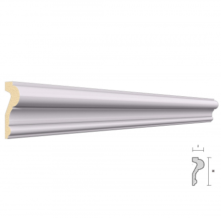 Brâuri Decorative - Brau din Poliuretan BR05 49 x 20 mm, 2 m