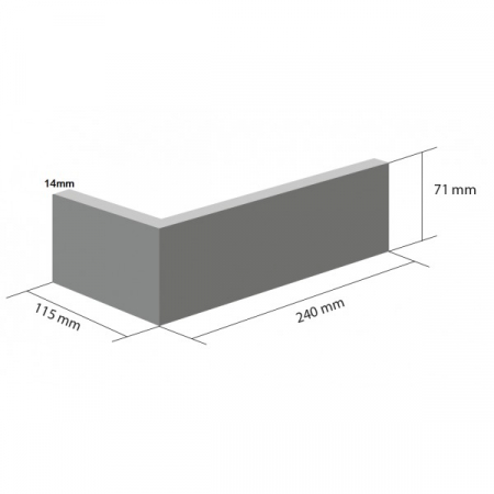Coltar Ceramic Klinker HF66 Basalt River / Velen 115/240 x 71 x 14mm [1]