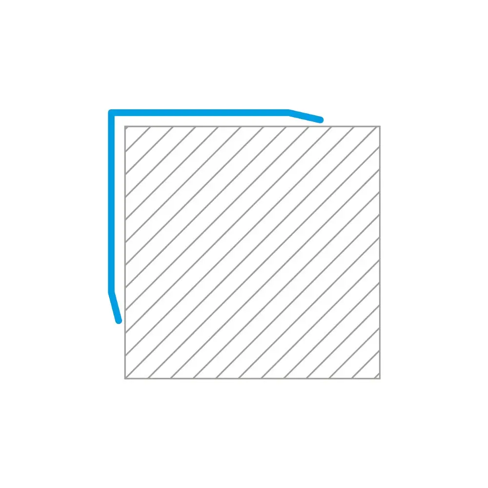 Colțar inox Periat Protecție Muchii Drepte 40/40 1,5m [1]