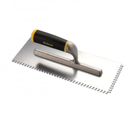 Termoizolații Fațade - Gletiera cu Maner Deschis din Aluminiu/Cauciuc si Zimti 4x6 mm