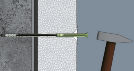 Diblu pentru Fixari Termoizolatii in Beton, Caramida, BCA ejotherm H1 eco, 95 mm [3]