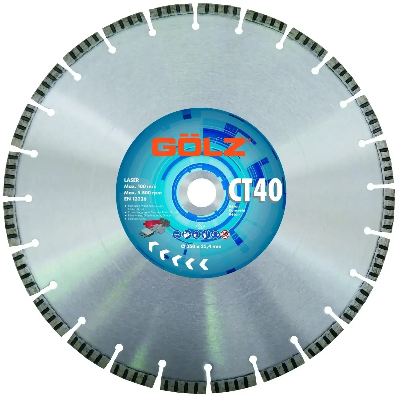Scule - Disc Diamantat Premium Pentru Tăiere Beton Armat CT40 diametru 350mm