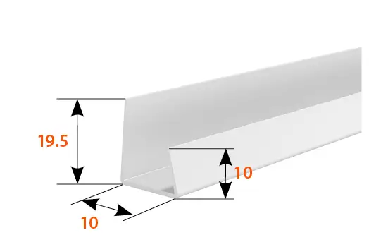 Finisaje - Element Cant Gips-Carton Simplu Einfassprofil mit Schaumklebeband 9.5mm 2.5m