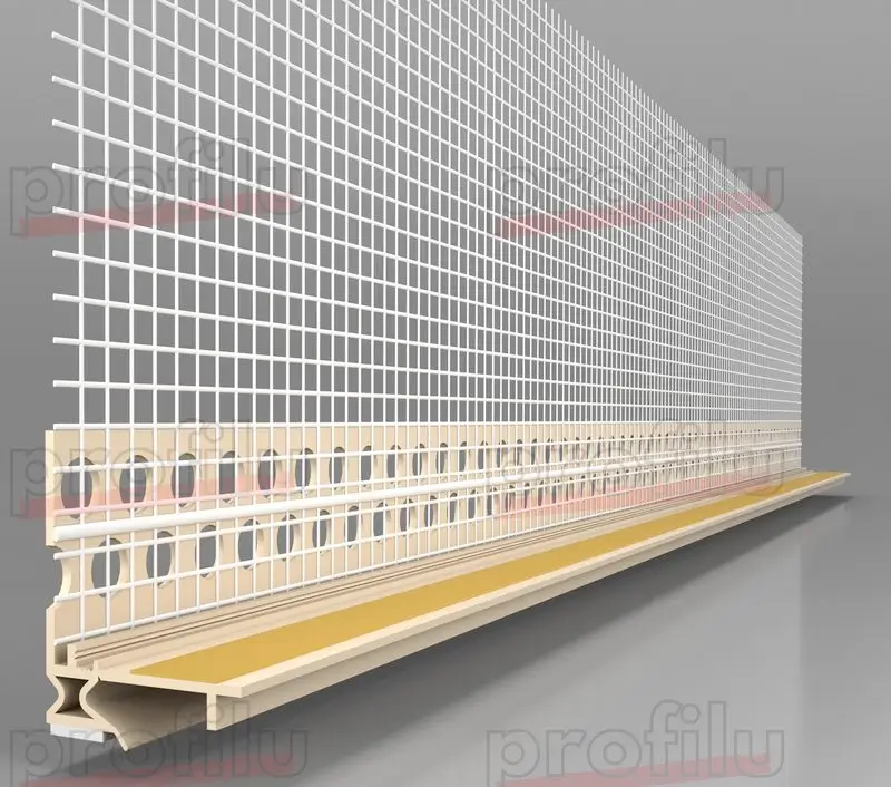 Termoizolații - Element Conexiune Tâmplărie cu Lamelă BEJ Anputzleiste ADAPT 2 Schutzlippe aus Weich-PVC LS 2D 6mm 2.6m