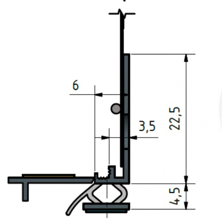 Element Conexiune Tamplarie cu Lamela LS, 2D, 6mm, 2.6 m [2]