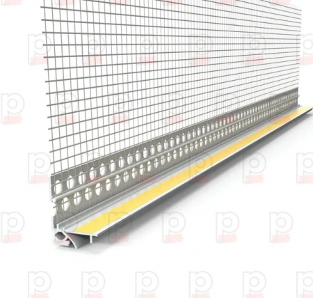 Profile Conexiune Ferestre, Uși, Rulouri - Anputzleiste Schutzlippe aus Weich-PVC - Element Conexiune Tamplarie cu Lamela LS, 2D, 9mm, 2.6 m
