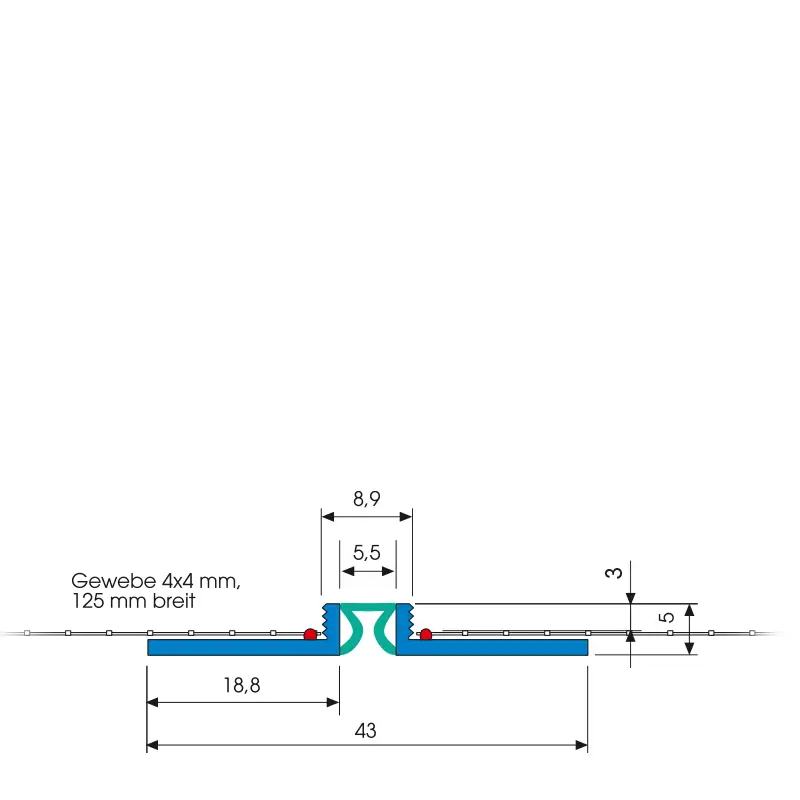 Element de Rost de Dilatație Universal DUO-TEX 2D 3mm /2m [1]