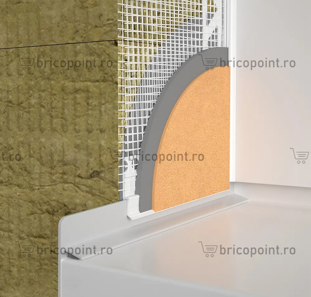 FensterbankAnschlussprofil Flexi H - Element H Conexiune Laterala Glaf 2m [1]