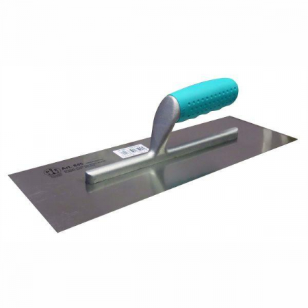 Tencuieli Ipsos și Gips Carton - Gletiera Inox Cu Maner Deschis, Ergonomic si Cauciucat 845/I, 360 x120 x 0.6mm