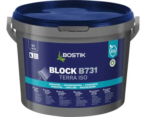 Hidroizolații Lichide - Hidroizolatie Bituminoasa Pentru Fundatie Block B731 Terra Iso 10L