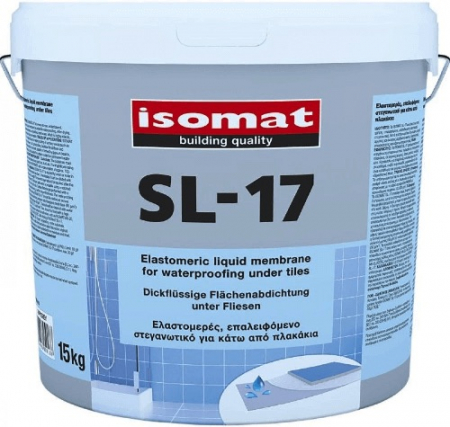 Hidroizolații Lichide - Hidroizolatie Elastomerica Utilizata Sub Placari Ceramice In Spatii Umede SL-17, 5kg