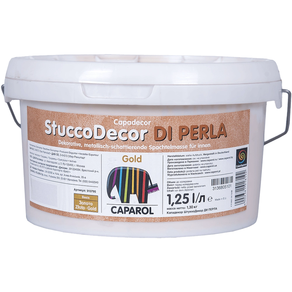 Decorative - Masă de șpaclu Decorativă pentru interior cu Aspect Metalic Perlat StuccoDecor DI PERLA Gold