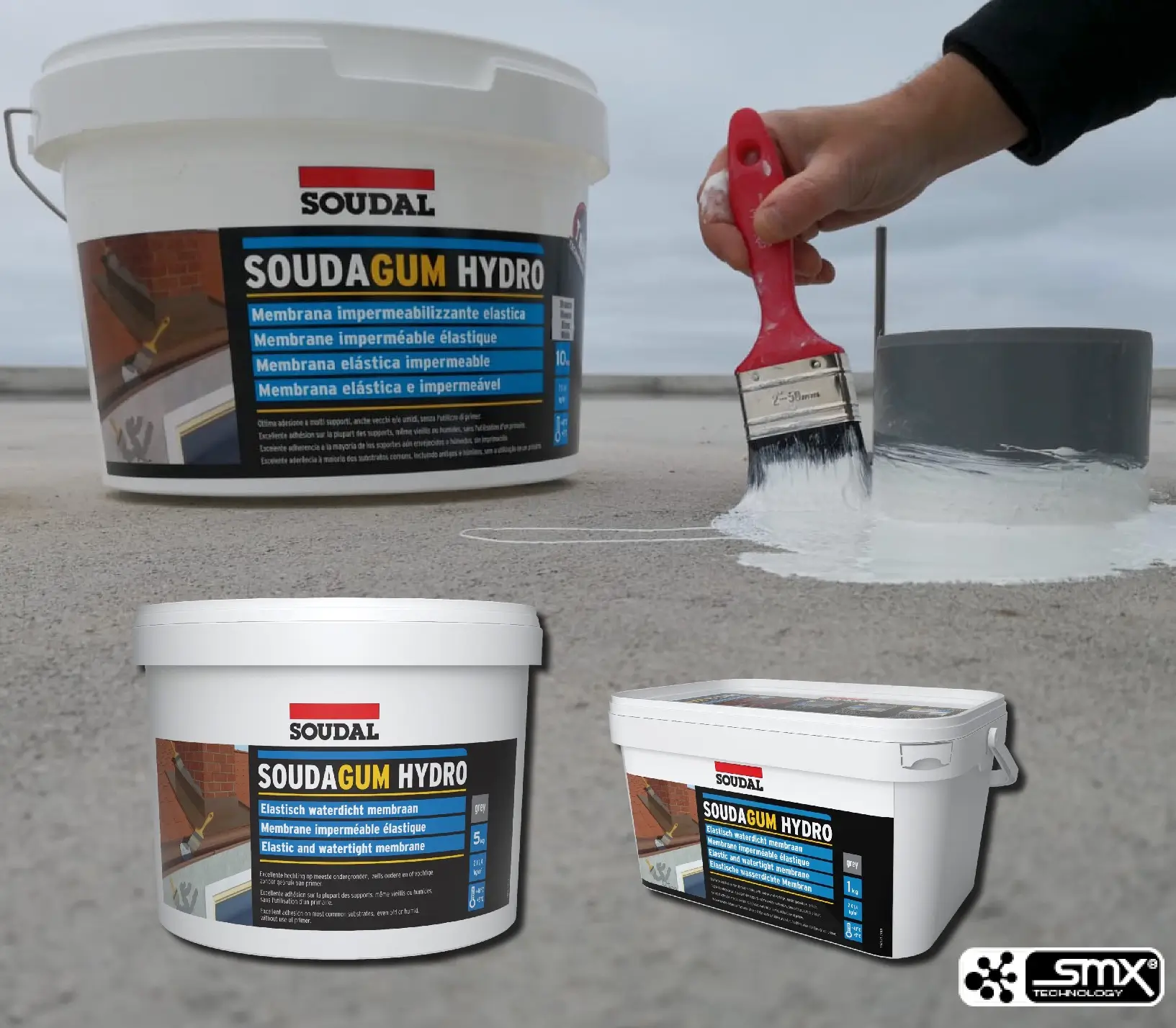 Membrană Lichidă și Flexibilă pentru Hidroizolat Soudagum Hydro 5kg [1]
