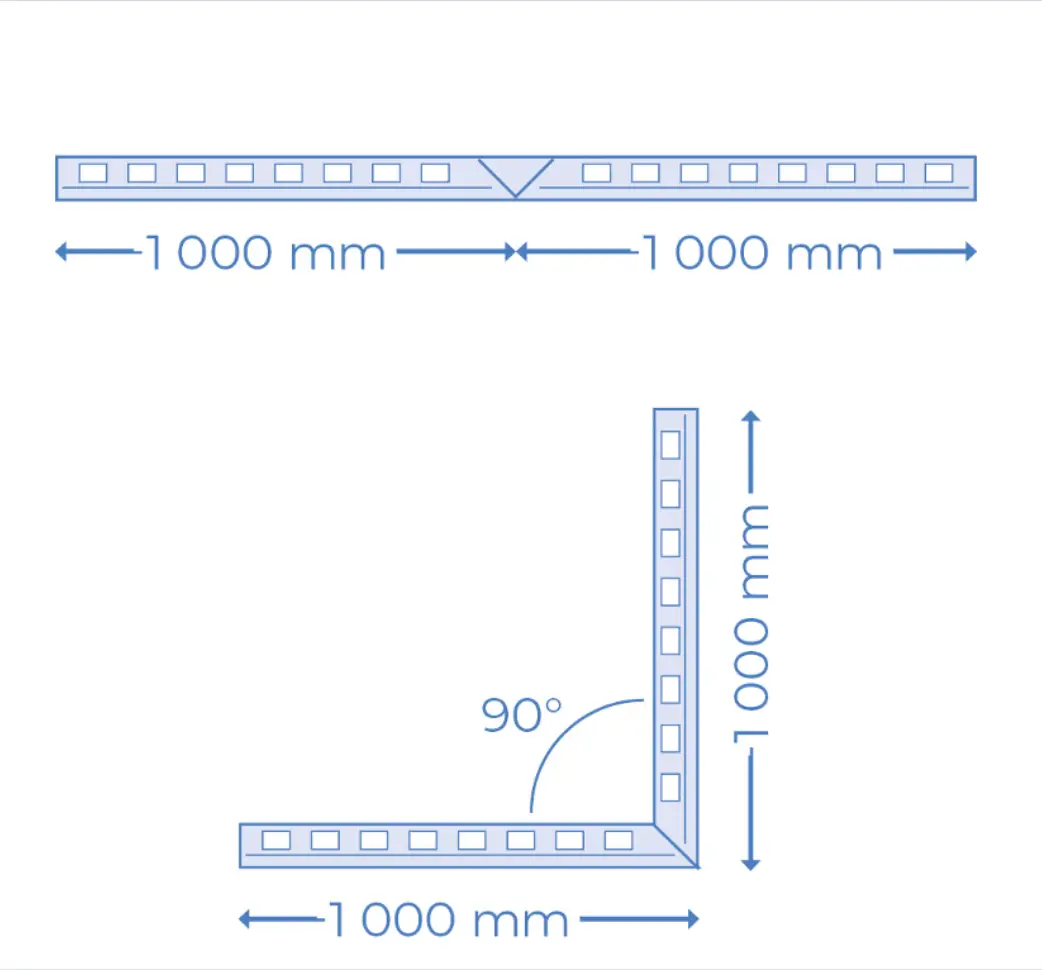 Picurător Colțar inox Pentru Balcon sau Terasă BalkonProfil BP32 1x1m (2m) [1]