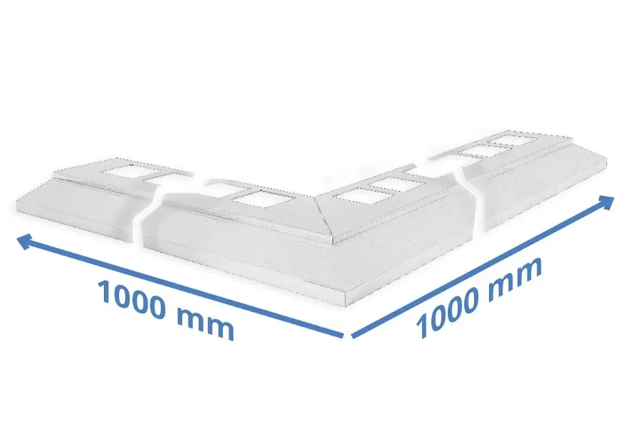 Profile Picurător Terasă și Balcon - Picurător Colțar pentru Balcon Alb BalkoneckWinkel Short weiss 1x1m (2m)