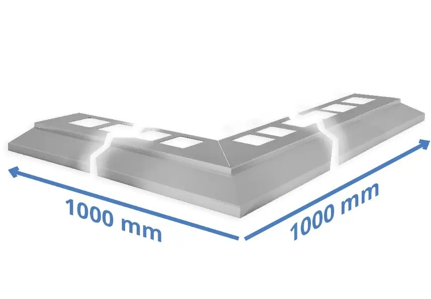 Profile Picurător Terasă și Balcon - Picurător Colțar pentru Balcon Gri BalkoneckWinkel Short Grau 1x1m (2m)