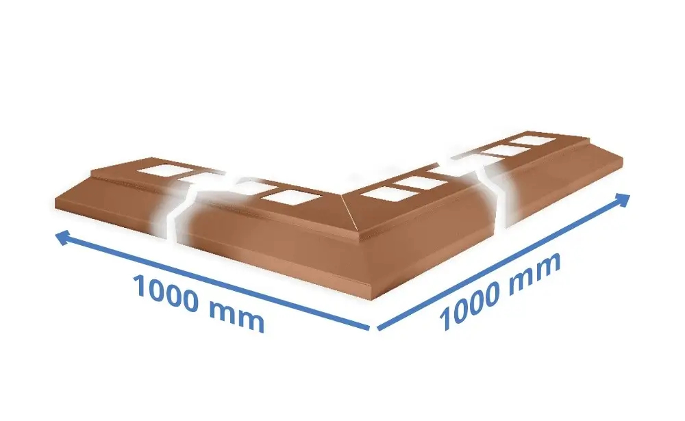 Profile Picurător Terasă și Balcon - Picurător Colțar pentru Balcon Maro BalkoneckWinkel Short Braun 1x1m (2m)