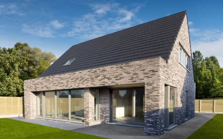 Placaj Caramida Aparenta Pagus Grijs-Zwart 215 x 65 x 23mm [2]