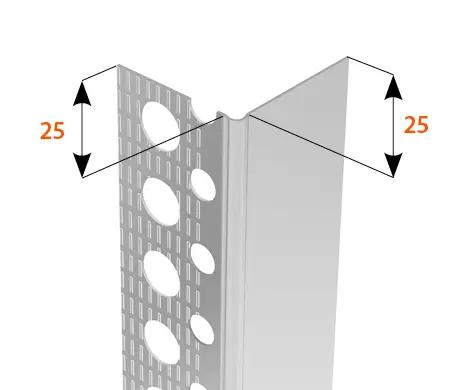 Profile Glet - Profil Aluminiu pentru Cant Plăci Gips-Carton Goppinger Abschlussprofil L 25mm 2.5m