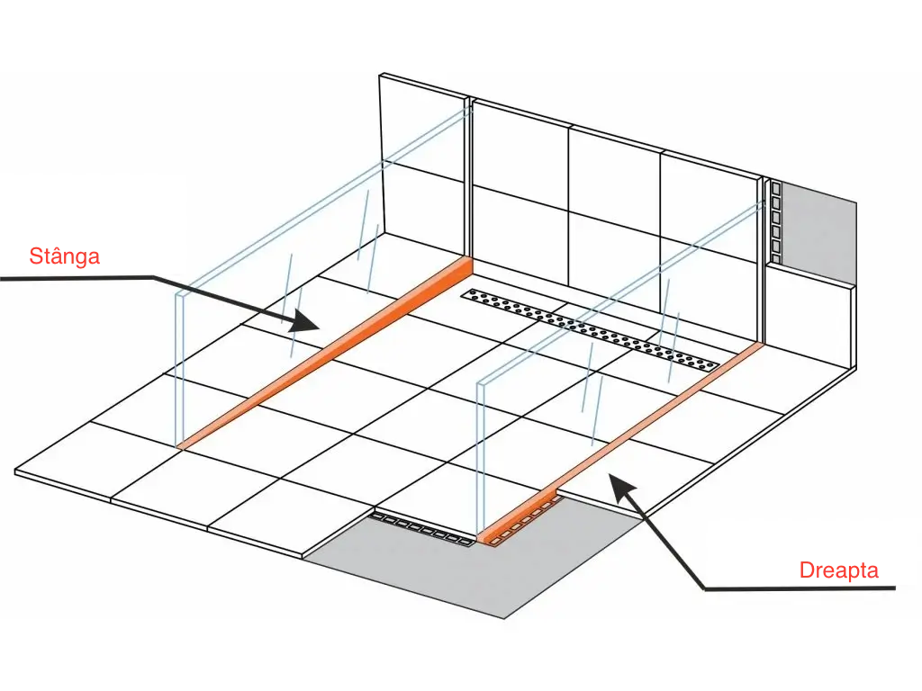 Profil inserție Sticlă Stânga inox Periat 13mm, 1.5m [2]