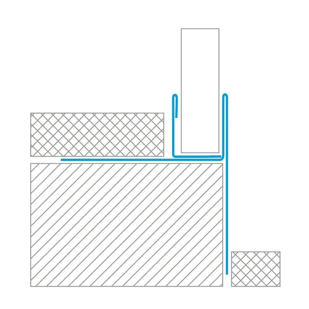 Profil inserție Sticlă Stânga inox Periat 13/11 1.5m [2]