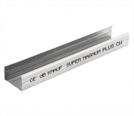 Gips Carton - Profil Metalic Zincat Super Magnum Plus Knauf CW 100 x 50 x 3000 mm
