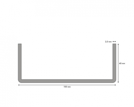Profil Pentru Montajul Usilor UA 100 x 3000 x 2 mm [1]