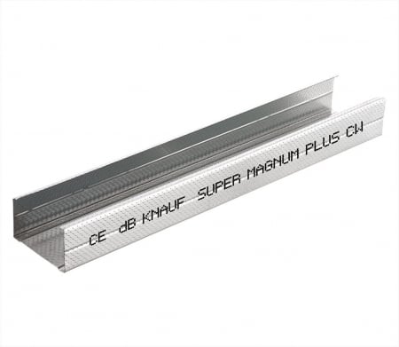 Profil Metalic Zincat Super Magnum Plus Knauf CW 75 x 50 x 4000 mm