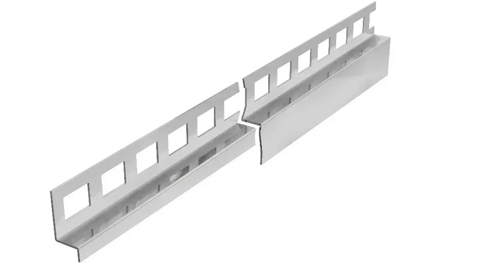 Profile Baie - Profil Pantă Racord Podea Perete Stânga inox Periat h: 10 mm, h2: 6-30 mm, l: 1,2 m