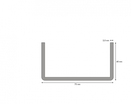 Profil Pentru Montajul Usilor UA 75 x 3000 x 2 mm [1]