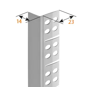 Finisaje - Profil PVC Arcuibil pentru Cant Plăci Gips-Carton Goppinger Abschlussprofil L 14x23mm 2.5m