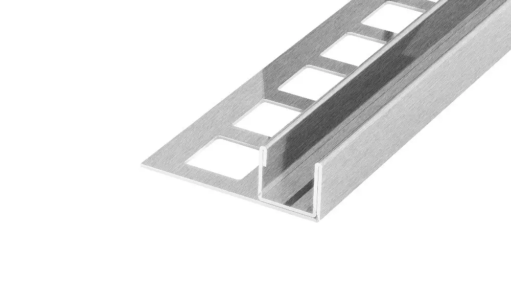 Profil U inox cu talpă inserție Sticlă 11mm, 2,5m