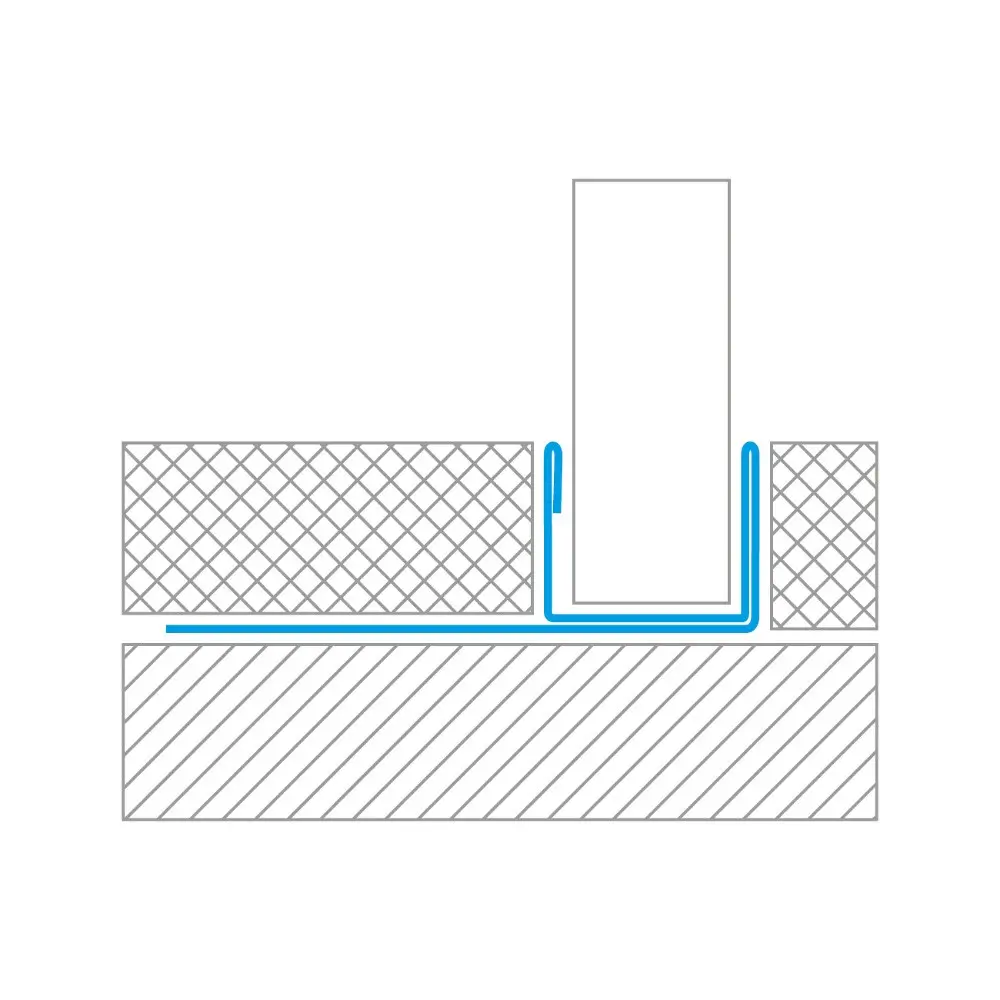 Profil U inox cu talpă inserție Sticlă 11mm, 2,5m [3]