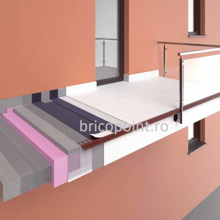 Picurător Pentru Balcon sau Terasă Maro 4BP BalkonProfil Braun 2m [3]