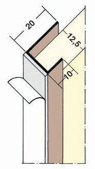 Einfassprofil mit Schaumklebeband - Element Cant Pentru Gips-Carton 12.5mm, 2.5m [1]