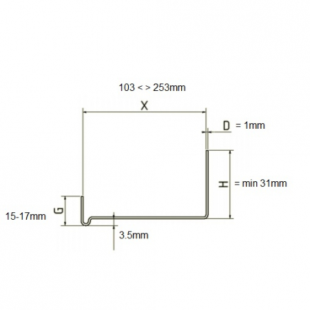 Profil Soclu Rigid 10cm SockelAbschlussLeiste 1mm 2m [3]