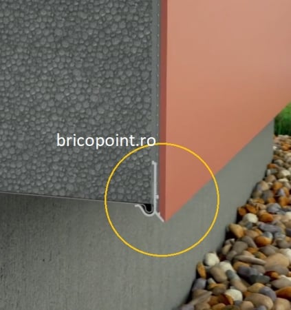 Picurător PVC Pentru Profilul de Soclu din Aluminiu Sockelschienen AufsteckProfil G05 2.5m [3]