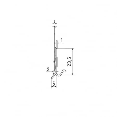 Picurător PVC Pentru Profilul de Soclu din Aluminiu Sockelschienen AufsteckProfil G05 2.5m [4]