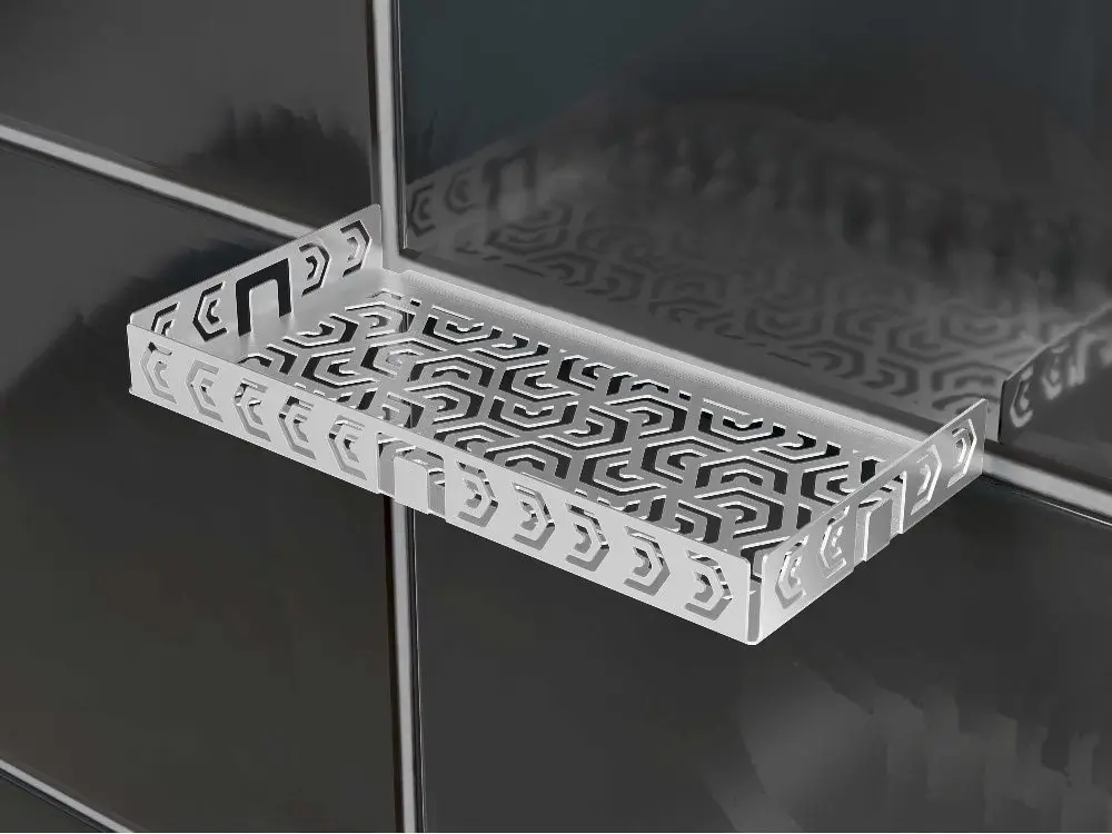 Accesorii Hidroizolații - Raft Baie Dreptunghiular Periat 1mm 250x150mm